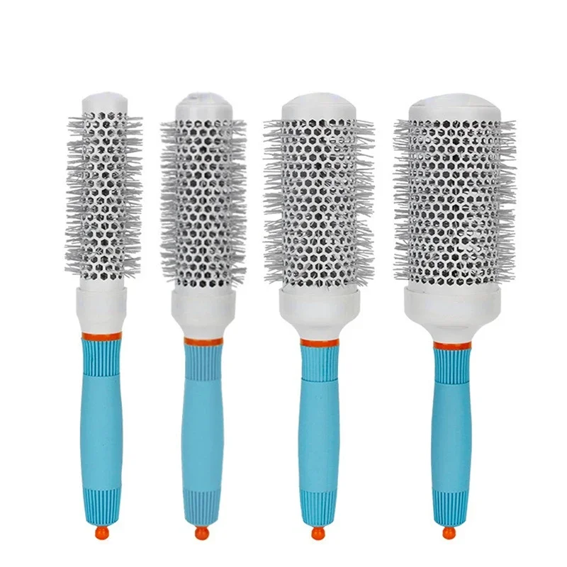 

Hair Comb Professional Salon Hair Brush Hair Styling Hairbrush Hairdressing Comb Round Curly Rollers Tools Blue Wholesale