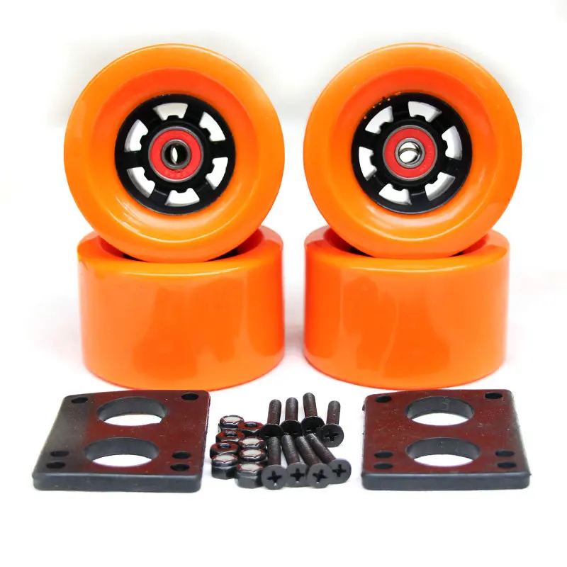 

4pcs 90*52mm Longboard Wheels Electric Skateboard 78A Wheels ABEC-9 Bearings Bushings Hardware Gasket Skateboard Parts