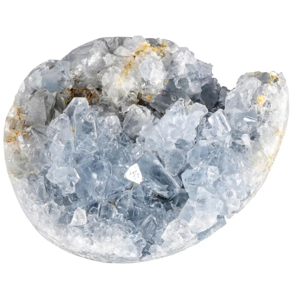 Natural Irregular Celestite Crystal Cluster Mineral Specimen For Home Decoration Desktop Ornaments 220-300g