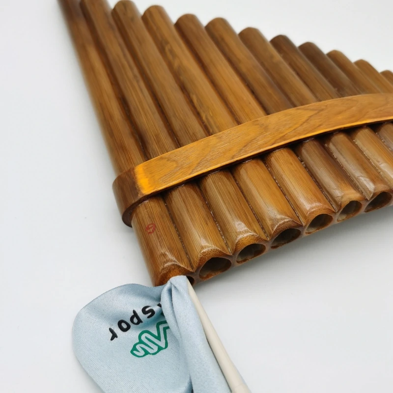 Handmade Pan Flute 15 Natural Bamboo Pipes Wind Instrument Slippers Wrench Flute Pan Folk Musical