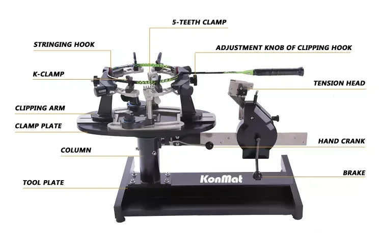 Factory Directly Table Manual Tennis and Badmintons Stringing Machine for Personal Use or Shop Use 2
