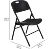 Folding Plastic Chair with 350-Pound Capacity - Black, 6-Pack, Dining Room Chairs 5