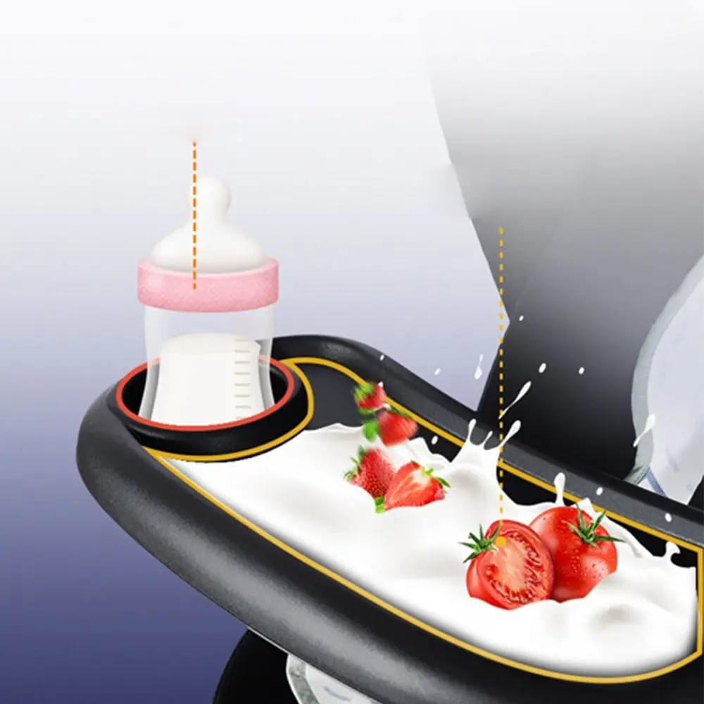 Baby Feeding Supplies Partition Design Baby Stroller Dinner Table Stroller Tray Milk Bottle Cup Holder Stroller Accessory