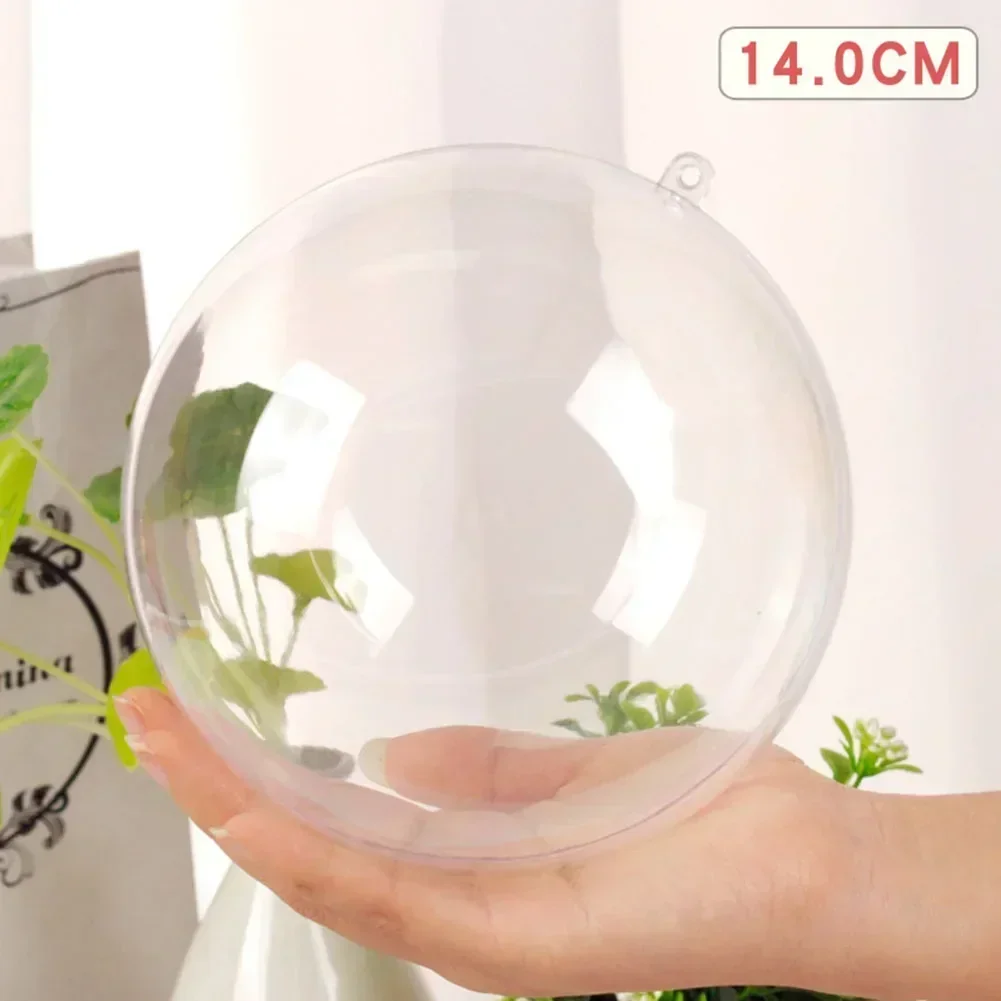14/16/20cm Christmas Transparent Ball Plastic Fillable Bauble Xmas Tree Hanging Ornaments Decoration For Home Wedding Party Gift christmas ball ornaments