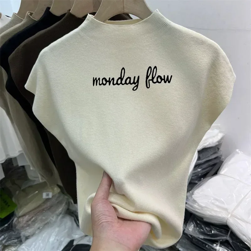 

Женская одежда для тенниса Mondayflow без рукавов, модный вязаный Топ, женская вязаная рубашка для гольфа, бесплатная доставка, Весна/Лето