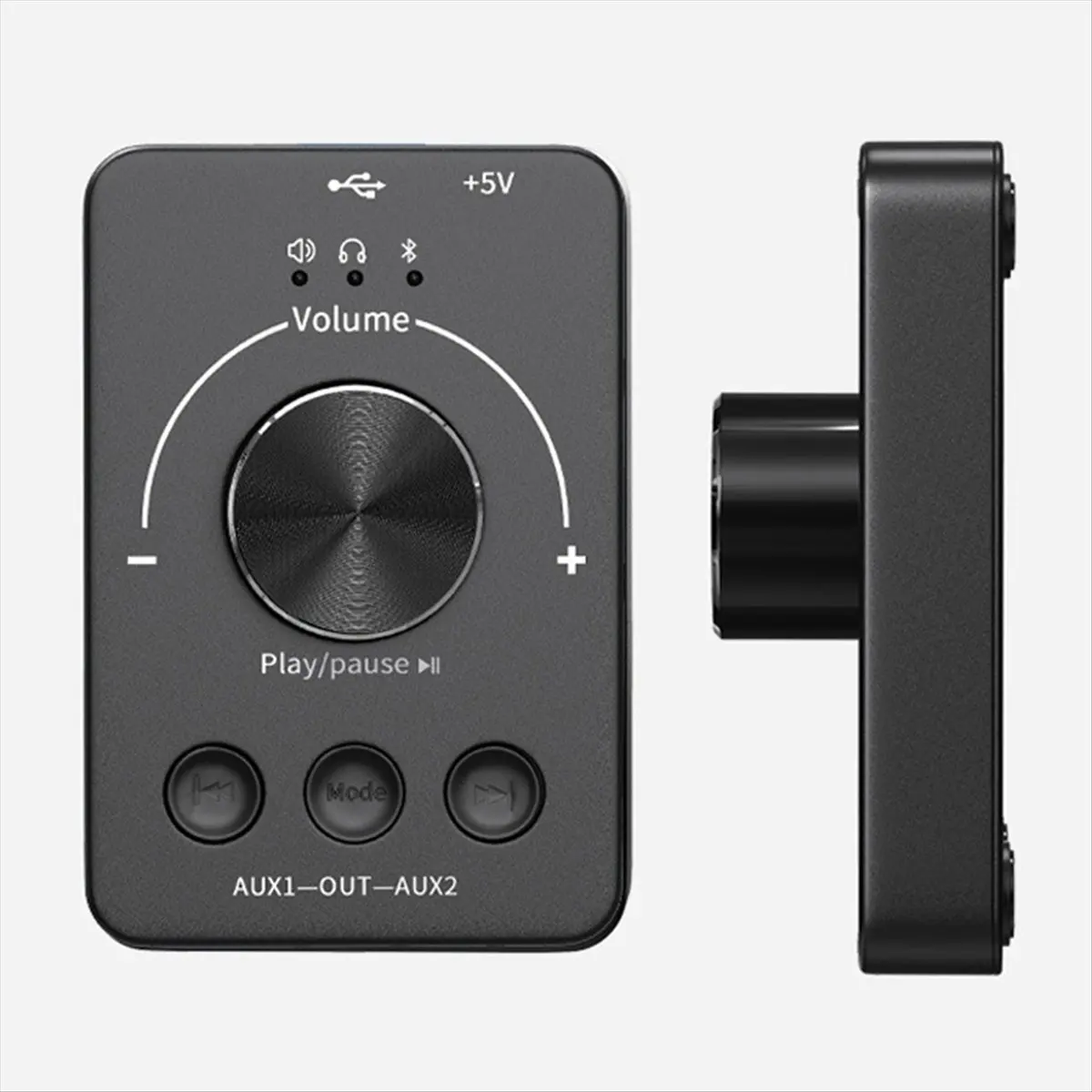 DT60 USB 볼륨 조절 노브 멀티미디어 컴퓨터 스피커 컨트롤러 조절 노브 원키 음소거 블루투스 재생 일시정지 건너뛰기 기능 포함