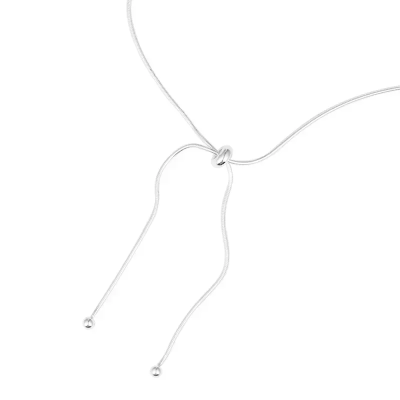 Silver Necklace for Women Clavicle Chain Choker Wedding Party Jewelry