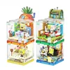 Anime Cartoon Room Model Assembly Toy SpongeBobs SquarePants Series Building Block Box Beechburg Assembly Puzzle Boy Girl Gifts 6