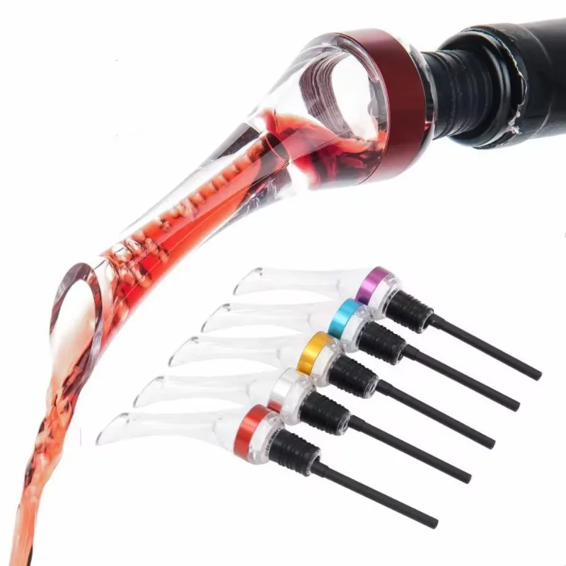Professional 2-in-1 Wine Aerator Pourer Spout Attaches to Any Wine Bottle for Improved Flavor Enhanced Bouquet wine pourer