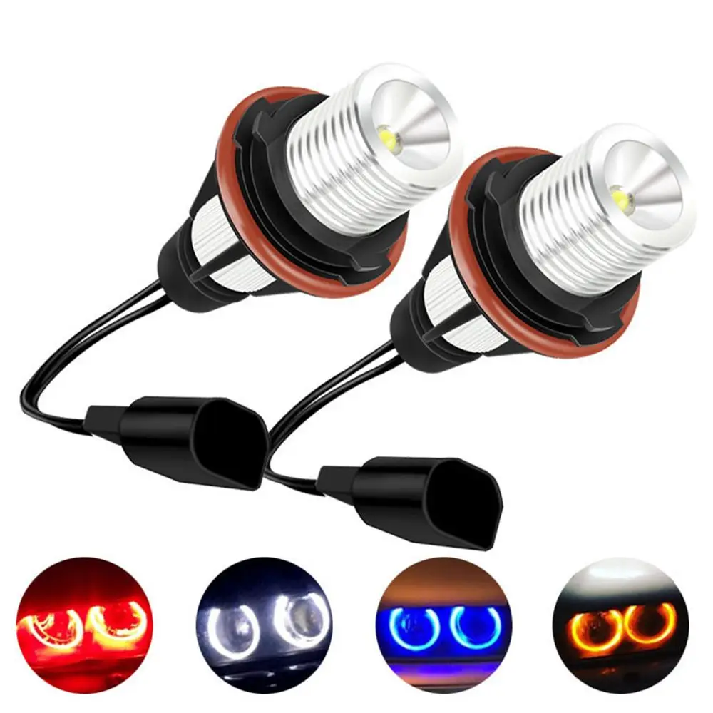 Led car lights led lights led bulbs 2Pcs error free angel eye halo ring marker side light LED bulb 5W car side light error free for BMW E39 5W E53 E60 E61 E63 X5