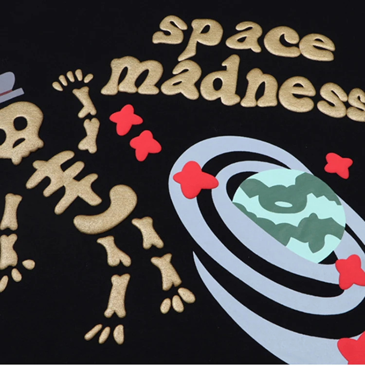 Space Madness Skeleton Graphic Print T-Shirt S925bf358c44d421797dbd3590f259118z