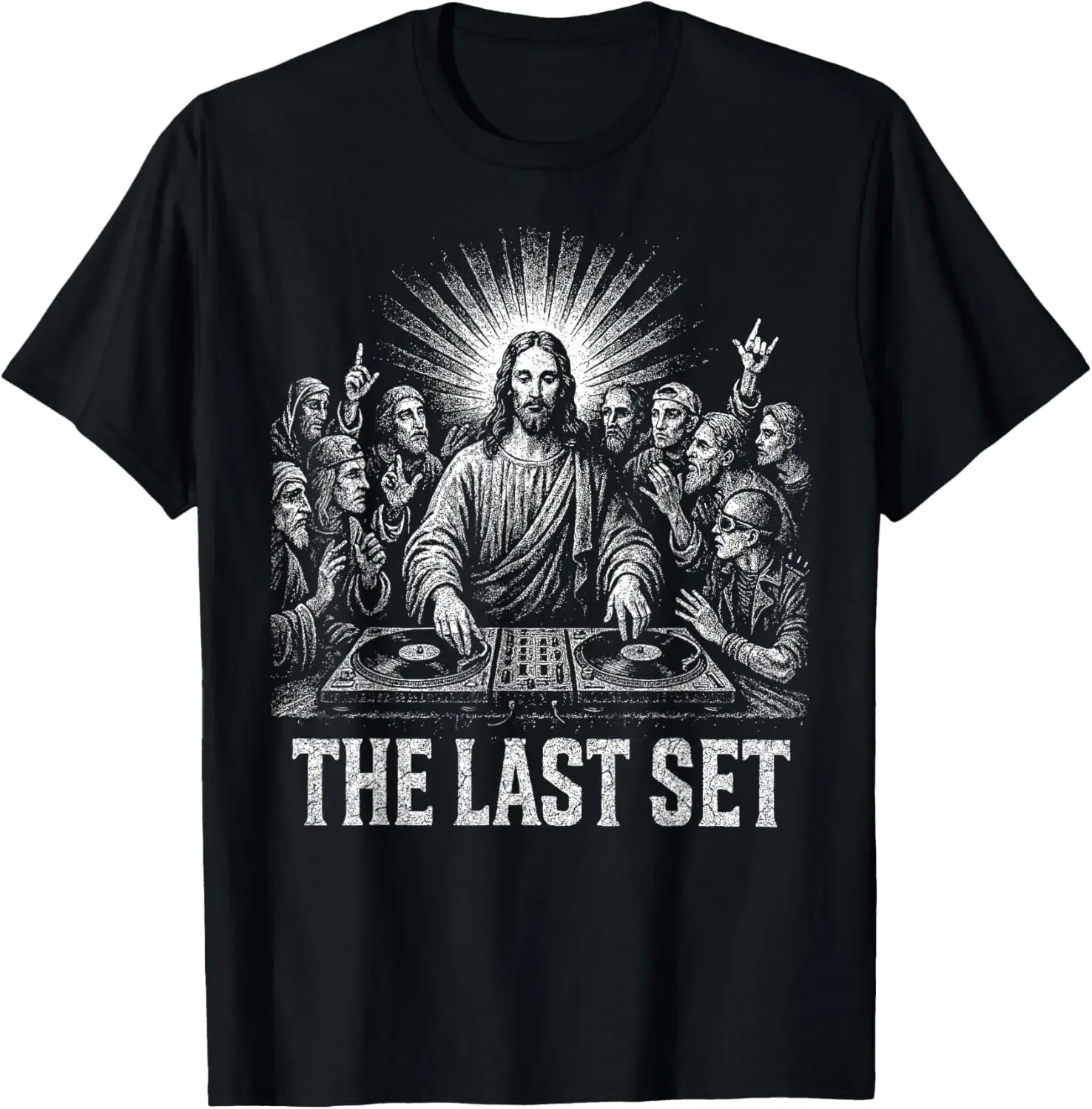 Neues Jesus Last Set Rave Herren-T-Shirt Sommer Baumwolle Kurzarm Y2k Populäre Mode Rock Punk Fans Geschenke T-Shirt