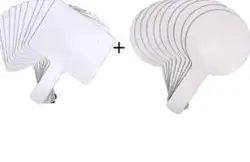 Handheld Double - Sided Dry Erase Paddles - Set of 10 Mini Whiteboards - Onesize (20pcs)