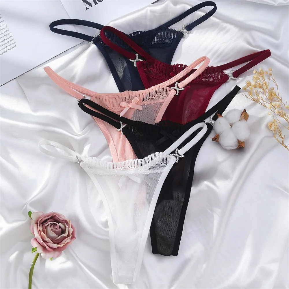 Ohyeahlady Tanga Coton Femme Dentelle Grande Taille String Chic Hot Sans Couture Slip Bresilien Culotte Shorty Invisible Shorties Panties Underwear Lingerie Dentelle Sous Vetements Feminins Beige,S