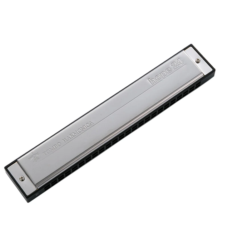 Tombo Tremolo Harmonica 6624 Harp Hope 24 Holes Mouth Organ