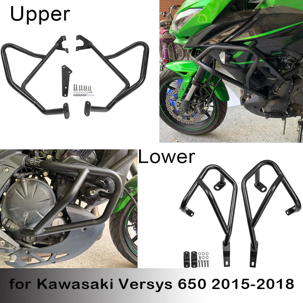 

Защита двигателя мотоцикла для Kawasaki Versys 650 Versys650 2015 2016 2017 2018 2019, бамперы, аварийные полосы, защита рамы 650 Versys