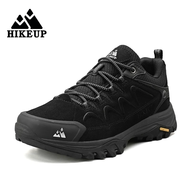 HIKEUP Leather Men Shoes for Men's Casual Shoes Fashion Waterproof Winter Luxury Designer Brand Work Boots Man Non-slip Sneakers 2