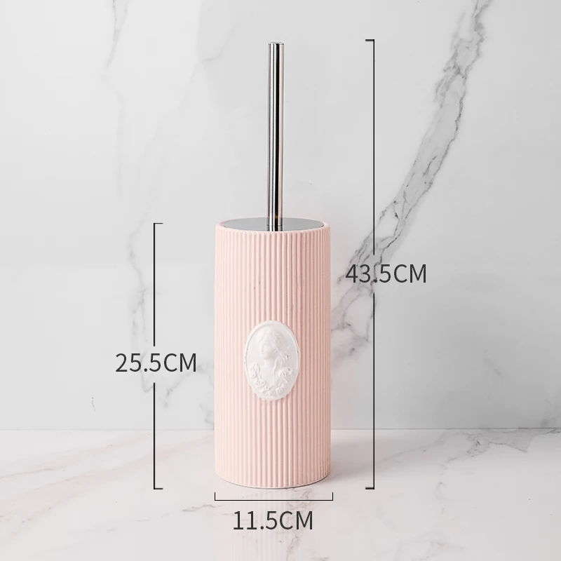 Modern Toilet Brush and Holder Pink Ceramic Base – Hansel & Gretel