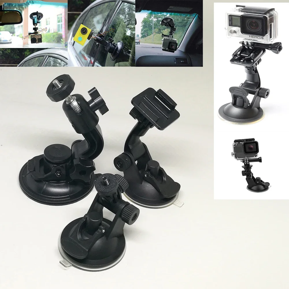 7Cm / 9Cm Ventosa Per Gopro Hero 7 6 5 Nero Sj4000 Xiaomi Yi 4 K Mijia 4 K H9 Con Adattatore Treppiede Go Pro Hero 6 7 Accessorio