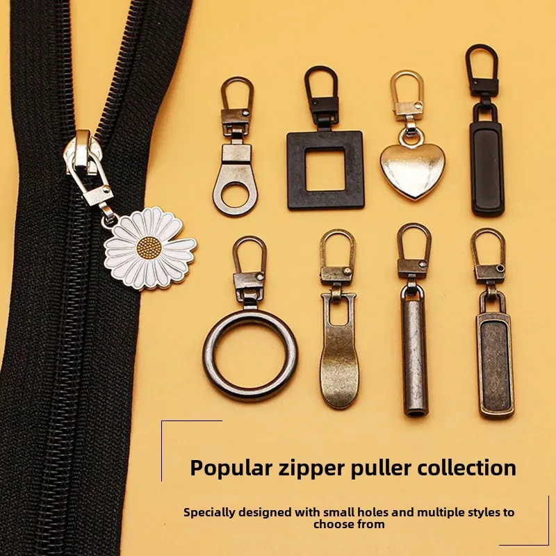 Detachable Zip-Up Head Replacement Lock Box Down Jacket Repair Universal Zip-Up Pendant Head For Clothing Accessories