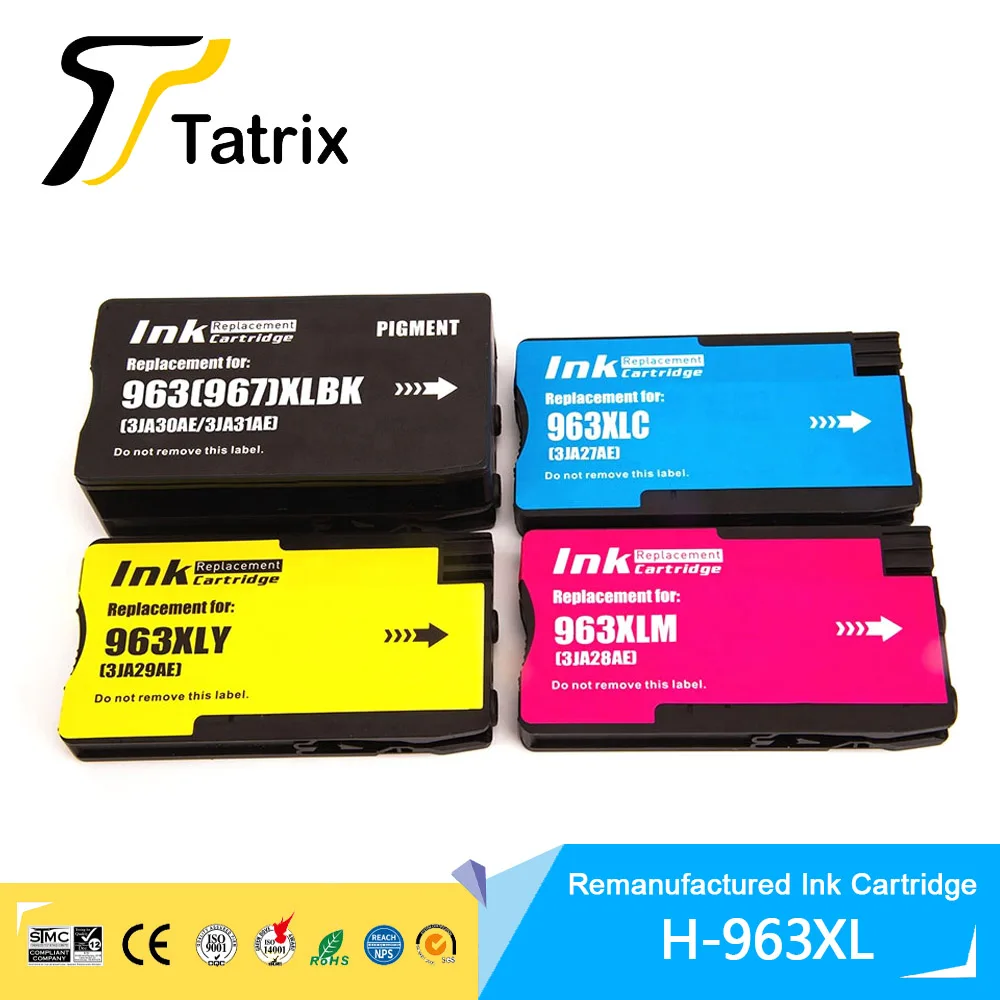 Tatrix Per Hp 963Xl 967Xl 963 967 Xl Per Hp963 Cartuccia D'Inchiostro A Getto D'Inchiostro A Colori Rigenerata Per Stampante Hp Officejet Pro 9010 901