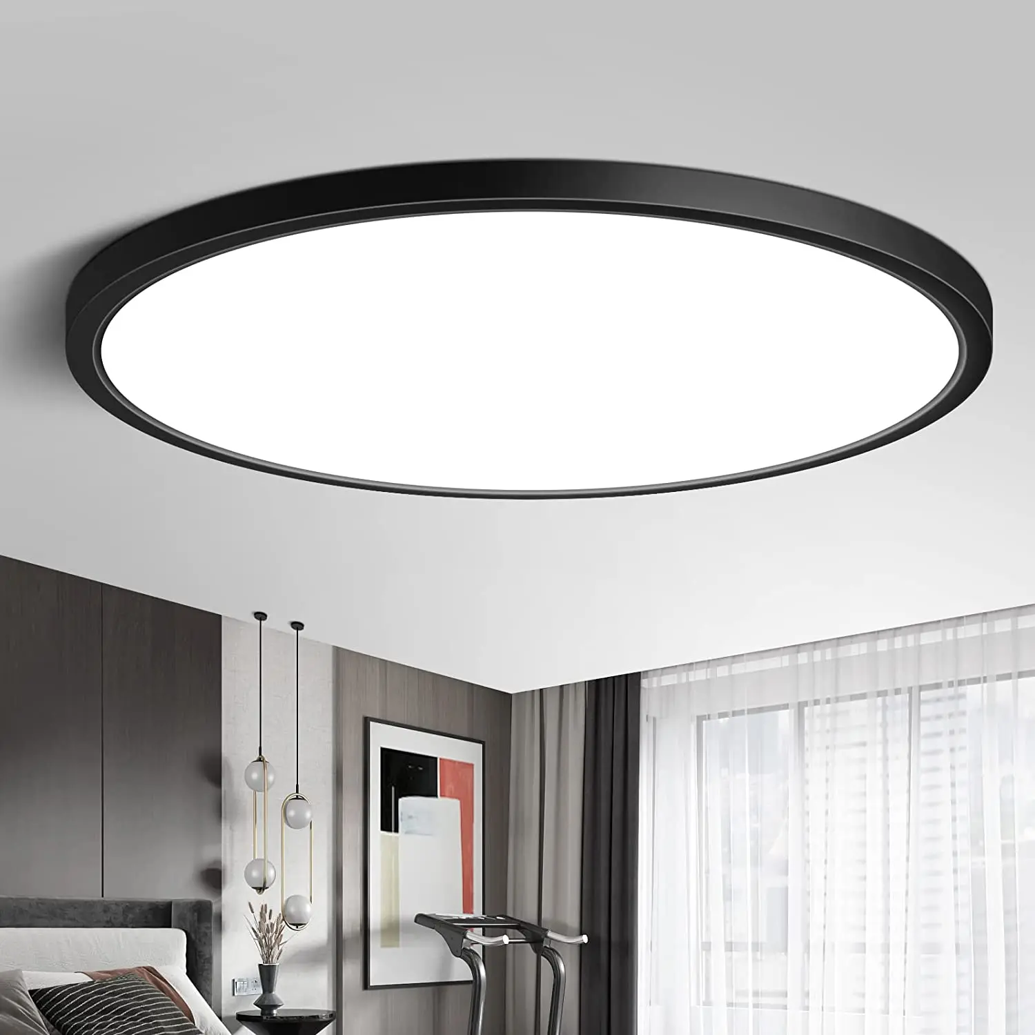 50cm Large Led Ceiling Lamp With Smart App Remote Control Ultrathin Light  Fixture Ceiling Lights For Bedroom Living Room Decor - AliExpress, image size:1500x1500