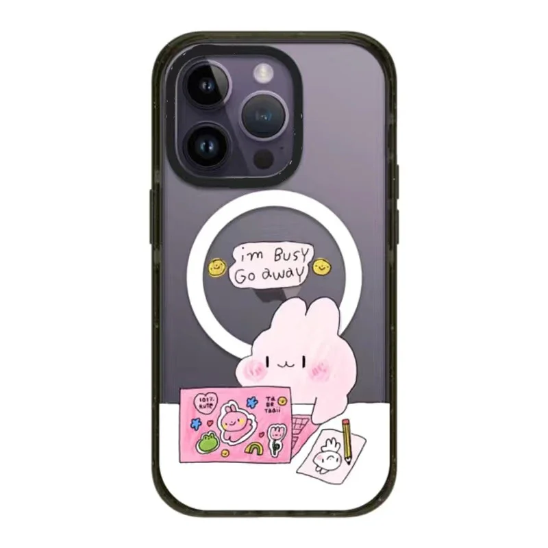 MagSafe Acrylic Rabbit Phone Case Cover for IPhone 12 13 14 15 Pro Max Case for IPhone 15 Pro Max