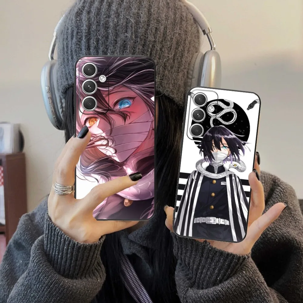 Demon Slayer Iguro Mobile Phone Case For Samsung Galaxy S24 S23 S22 S21 S20 S10 S9 Plus Fe Ultra Lite Black Phone Cover Funda