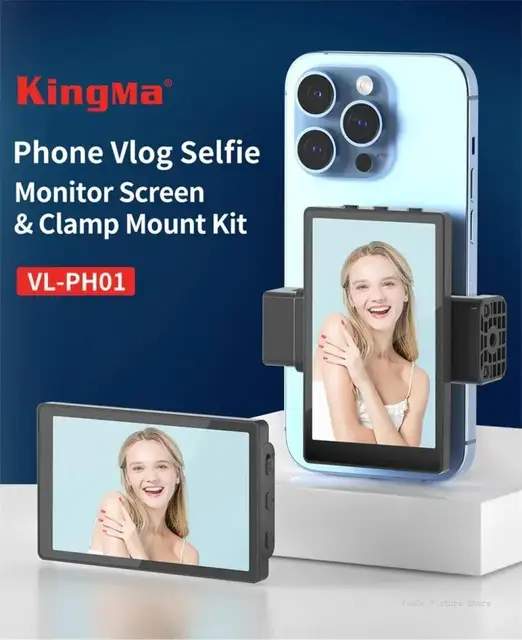 KingMa PH01 PH02 Monitor Screen for using phone rear camera for Smartphone Selfie Vlog Video Recording Live Stream 2
