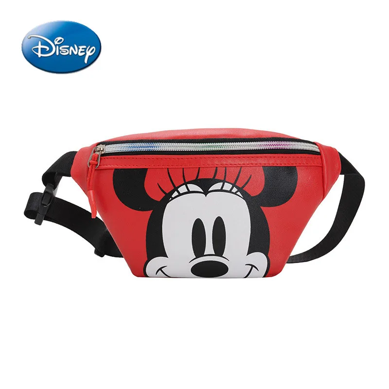 Disney Boy Girl Casual Waist Bag High Quality Pu Leather Belt Bags