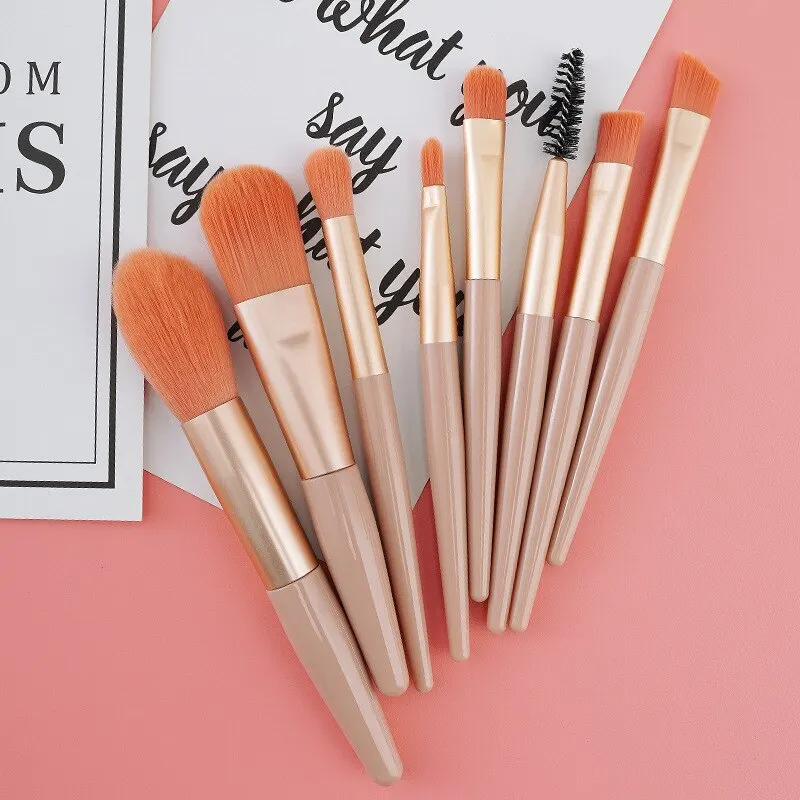 Makeup Brushes Set Soft Hair Face Powder Highlight Eye Shadow Brush Beginner 7pcs