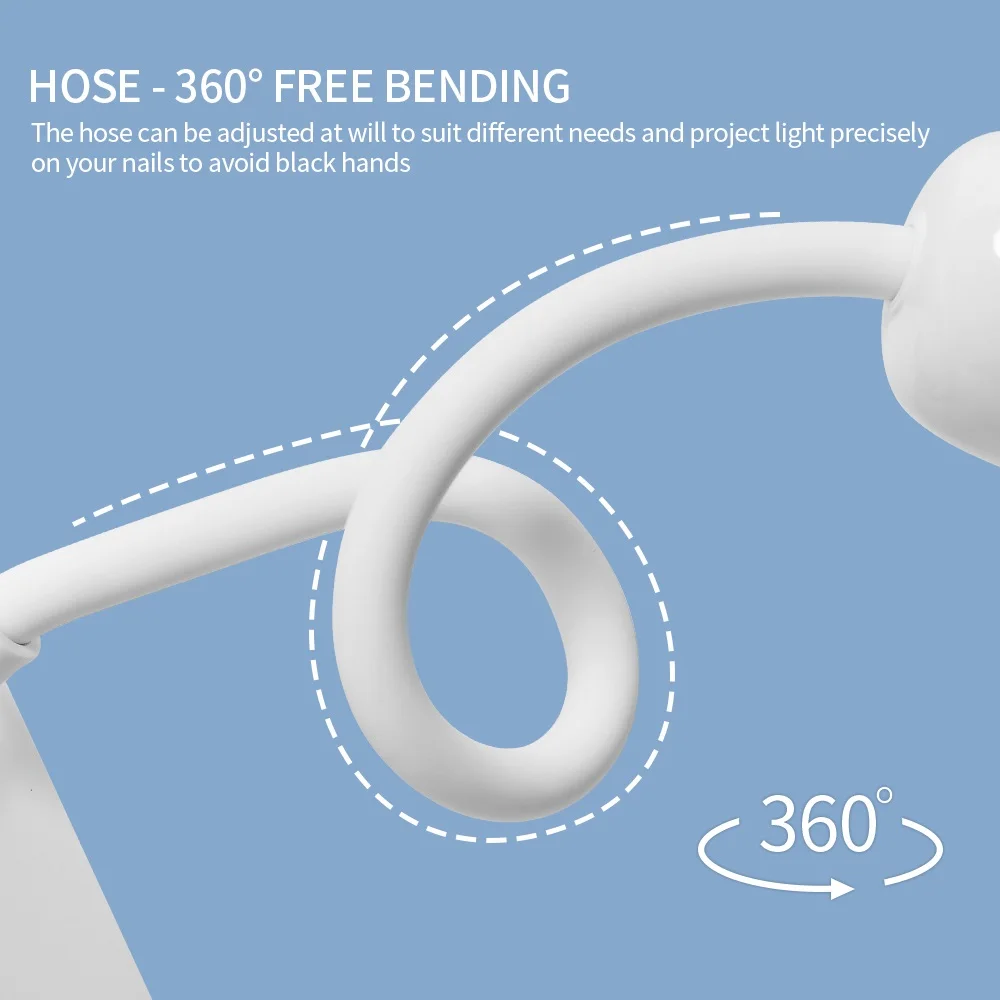 Rose Nail Dryer With Mirror Mini Nail LED Lamp False Nail Manicure Polish Glue Fast Dry UV Light Bendable Table Nail Lamp Dryer