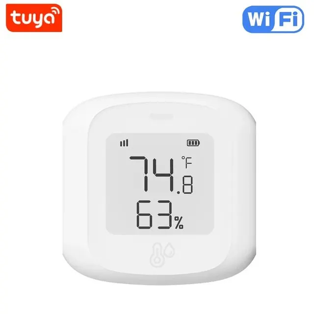Smart Temperature Sensor Smart WiFi/Zigbee Temperature and Humidity Sensor Indoor Hygrometer Thermometer LCD Support Alexa Google Home