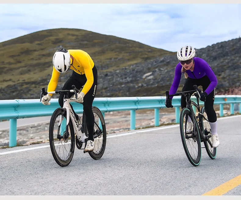 LAMEDA Herren-Winter-Thermo-Fleece-Radtrikot, langärmelig, warm, weich, gebürstet, atmungsaktiv, Rennrad, MTB-Kleidung – Detail 18