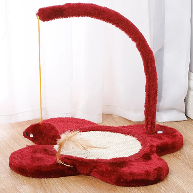 Cat Climbing Frame Sisal Cat Scratching Post Hanging Mouse Cats Scratch