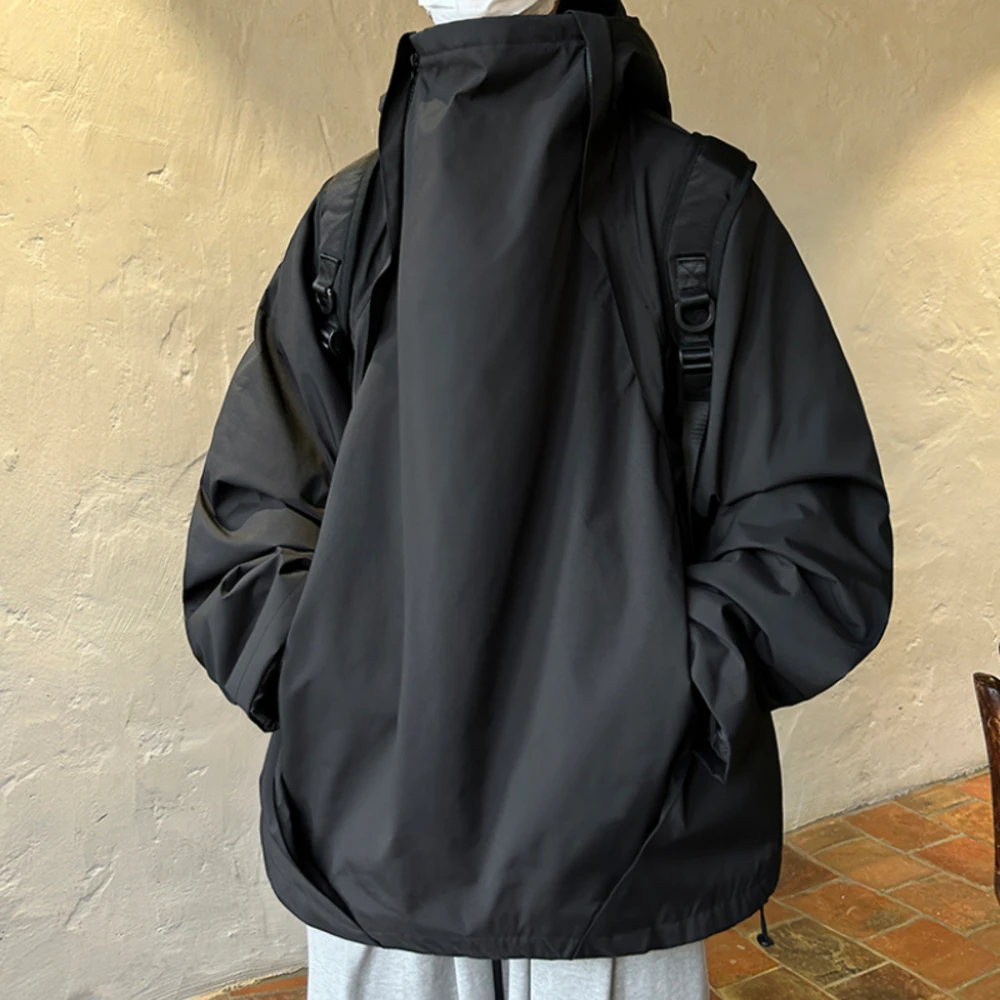 

Мужская зимняя водолазка с капюшоном, хлопковая Толстая Водонепроницаемая ветровка, повседневная верхняя одежда, ветрозащитная верхняя одежда