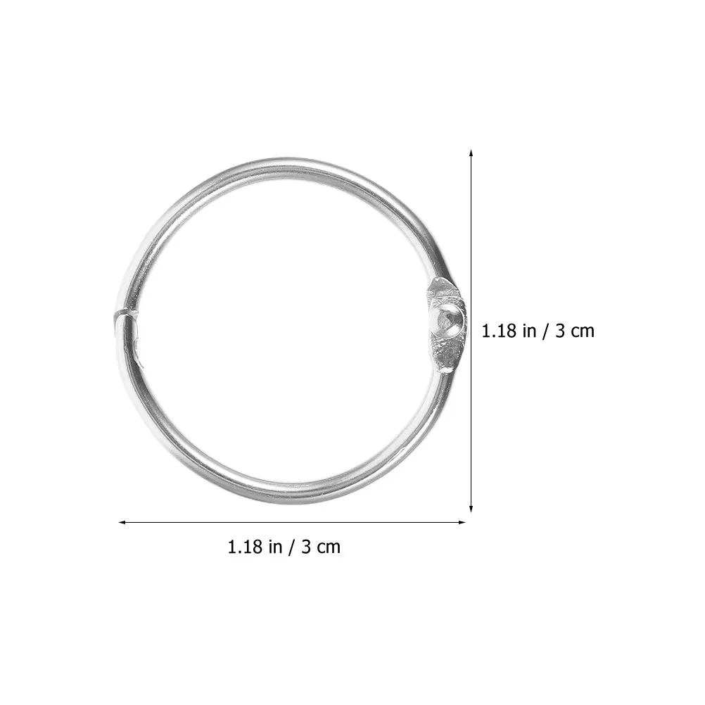 70Pcs 루즈 리프 바인더 링 플래너 페이지용 금속 링 클립 강력한 고정력 재사용 가능한 책 바인더 링 사무실 학교용