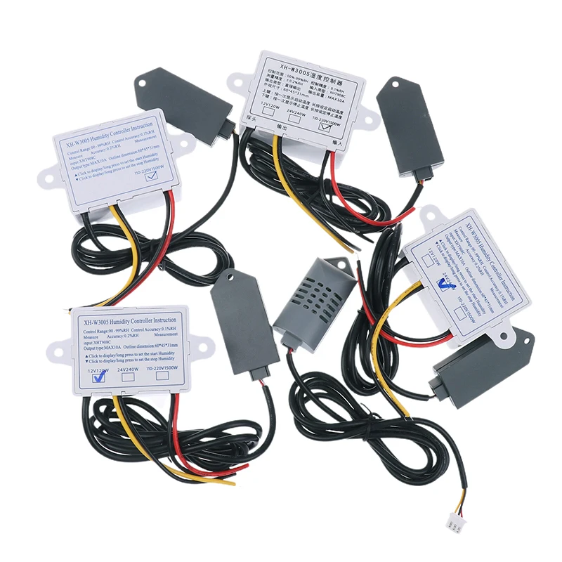새로운 XH-W3005 디지털 습도 컨트롤러 12V 24V 220V 습도 조절기 습도계 습도 제어 스위치 레귤레이터 + 습도 센서