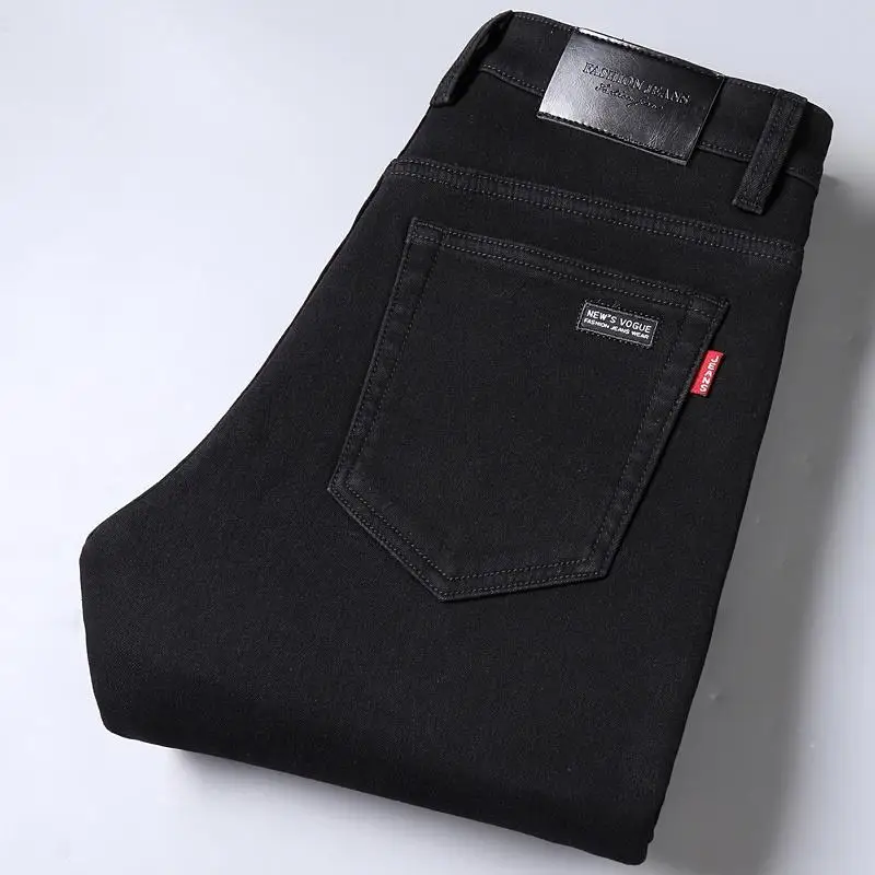 Man Black Jeans Big Size Denim Fabric Pants for Fat People 45-150kg Hombre Wide Leg Jeans Pantalon Homme 6