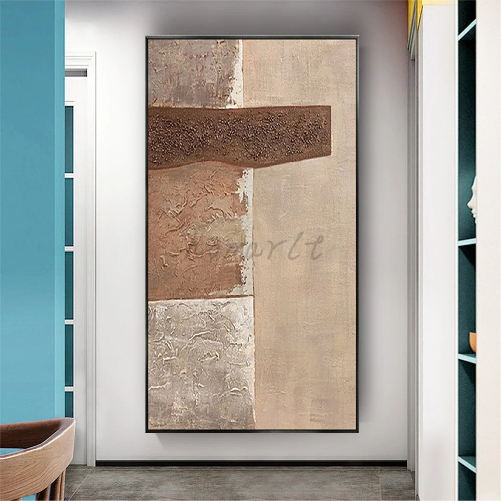 

Pop Brown Reddish Paintings Decor Home 100% Handpainted Oil Painting On Canvas Large Wall Art Picture Modern Sofa Wall Decor Art