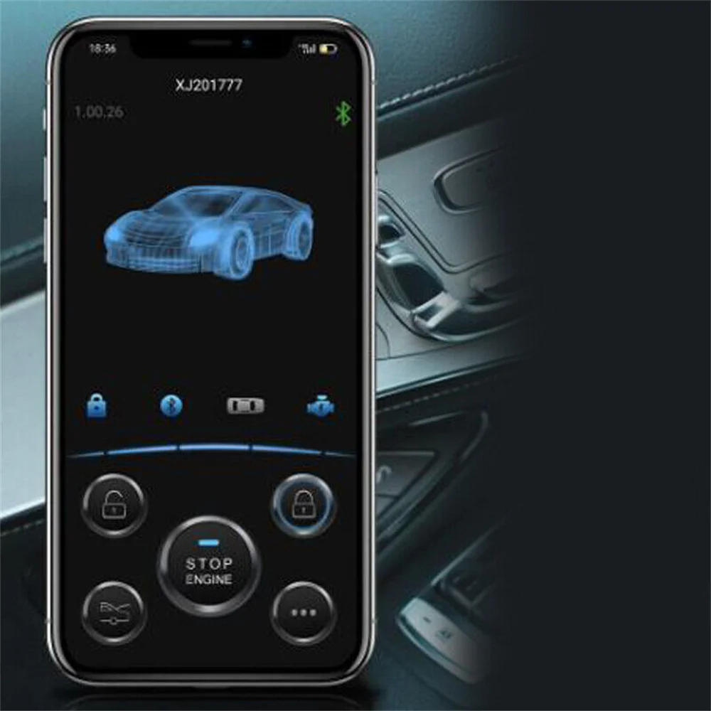 Mobile Phone Remote Control Start Car Autostart Engine One Button Start Stop System Automatic Engine starter Central Locking car door lock kit,car remote starter,car alarm remote control,car remote central kit,car remote door lock kit