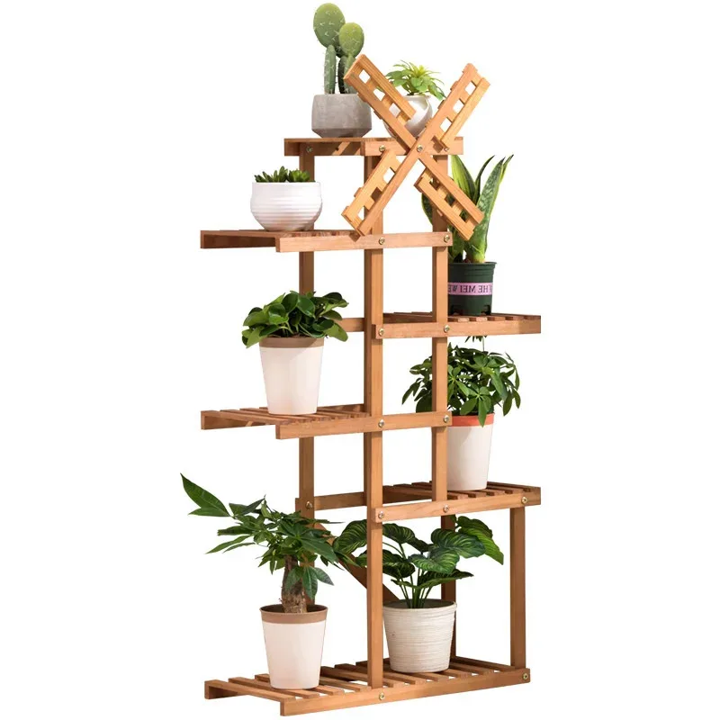 Wooden MultiLayer Plant Stand Indoor Balcony Plant Shelves Flower Stand for Nature Lovers