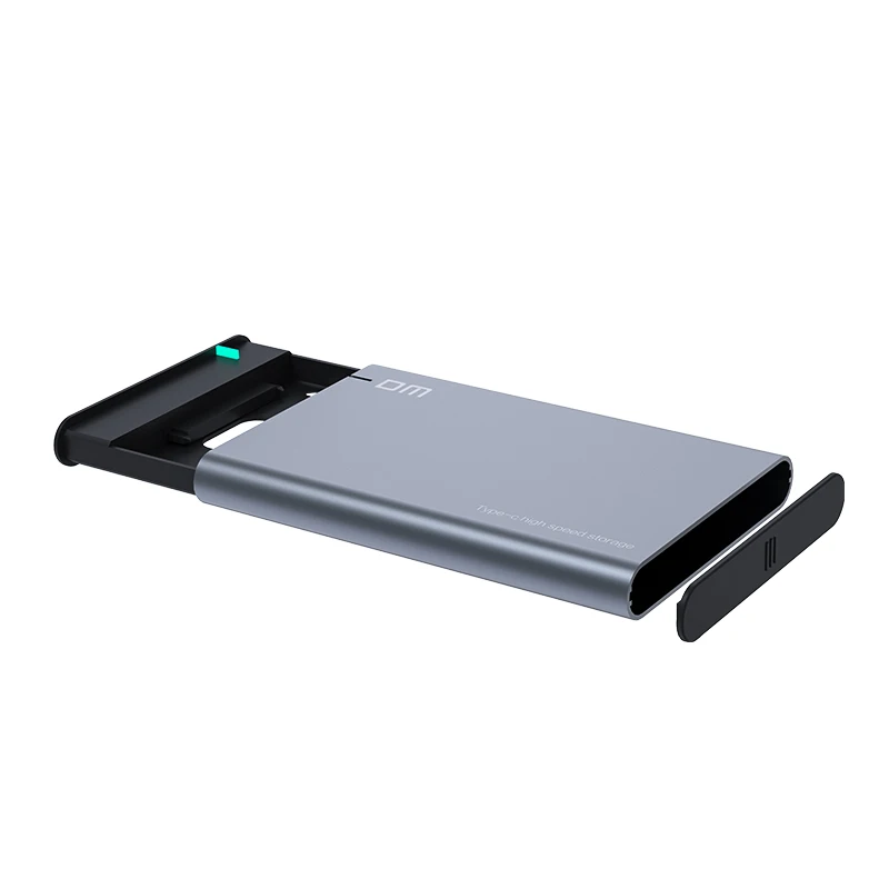 External Hard Drive Case DM HDD Case 2.5 inch SATA to USB 3.1 Type C Gen 2 Case Tool Free Samsung Seagate SSD 4TB Hard Disk Drive Box External HDD En