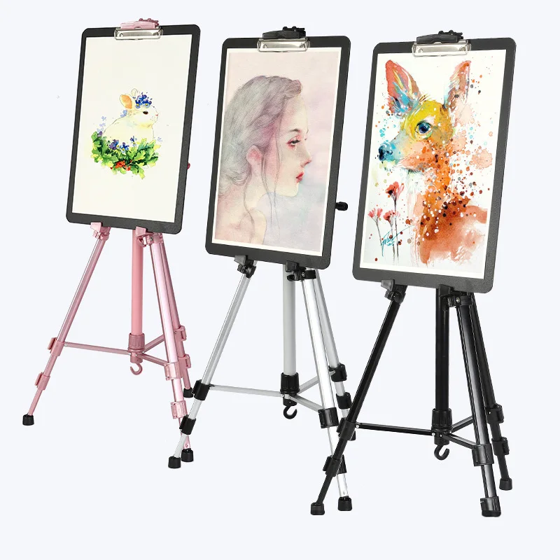 Metal Adjustable Portable Sketch Easel Stand Foldable Travel Aluminum Alloy For Outdoor Painting Artist Art Supplies 50-150CM images - 6