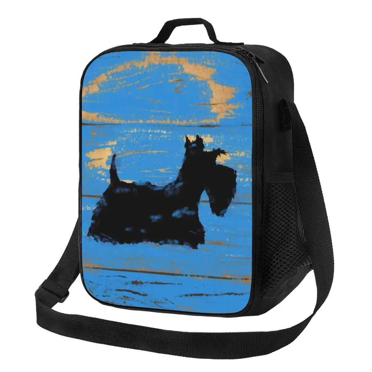

Scottie Dog Portable Lunch Boxes Women Multifunction Scottish Terrier Cooler Thermal Food Insulated Lunch Bag Office Work