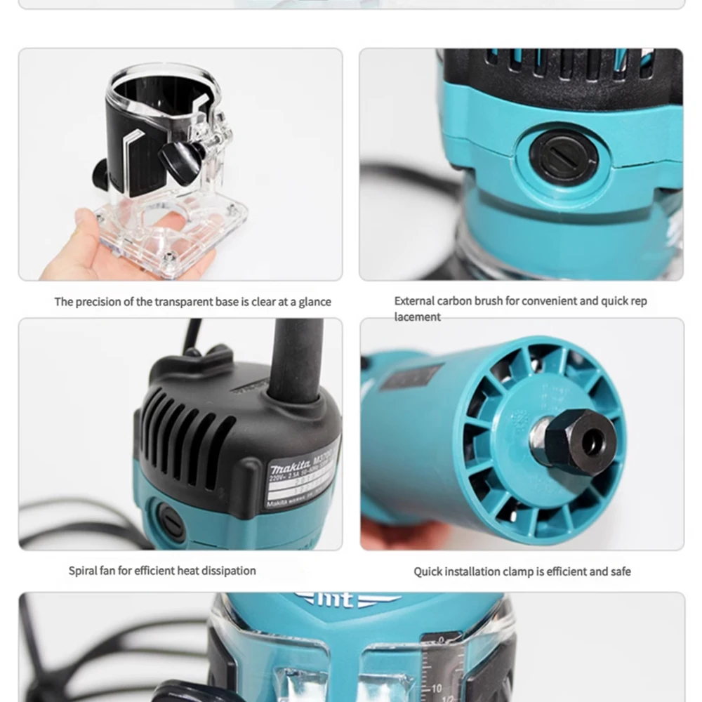 makita 18v tools M3700B Original Trimmer Trimming MachineSlotting Tool Milling Woodwork Engraving Machine power tool set
