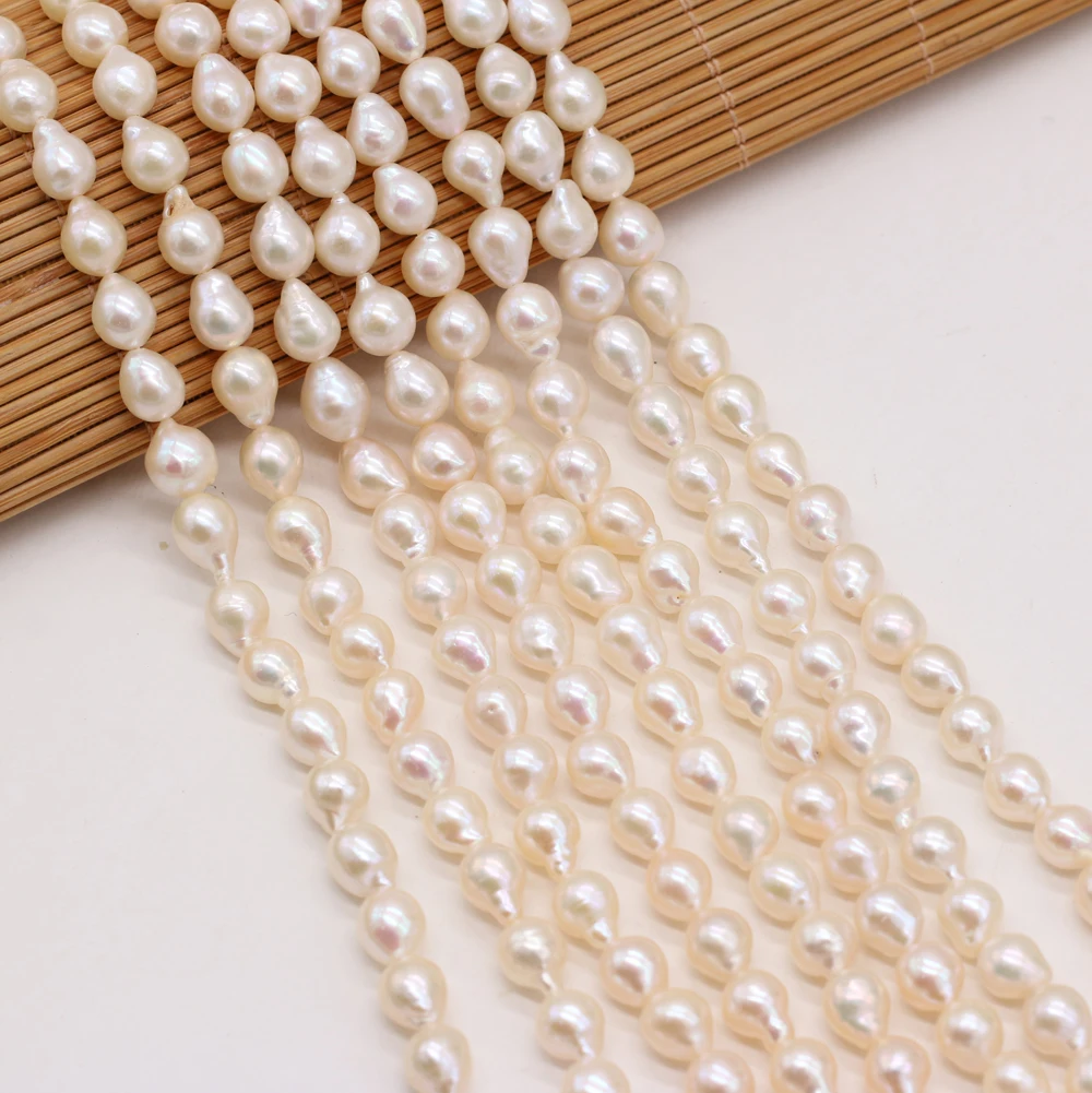 Natural Freshwater Pearl Beading Geometry Spaced Isolated Loose Beaded for Jewelry Making DIY Bracelet Necklace Accessories Gift