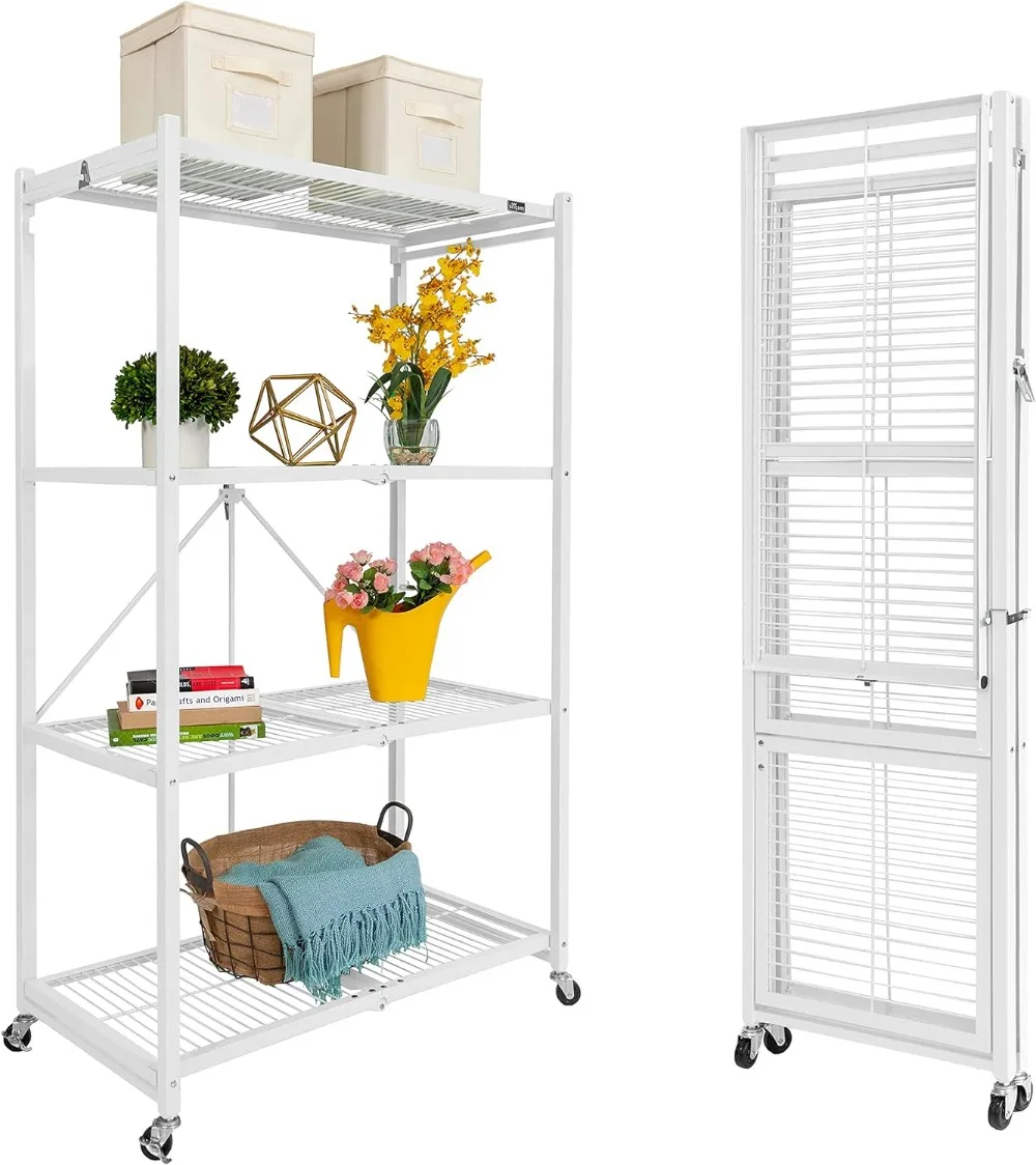 

Origami 3-Tier Storage Shelves on Wheels, Steel Shelving Holds 1000 pounds, Heavy Duty Garage Storage & Organization, Closet