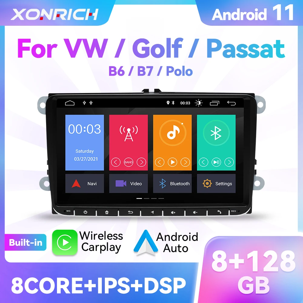 8G Drahtlose Carplay Auto Radio Für Volkswagen Vw Passat B6 B7 Cc Tiguan Touran Golf Polo 9 "Multimedia Android Auto Gps Autoradio