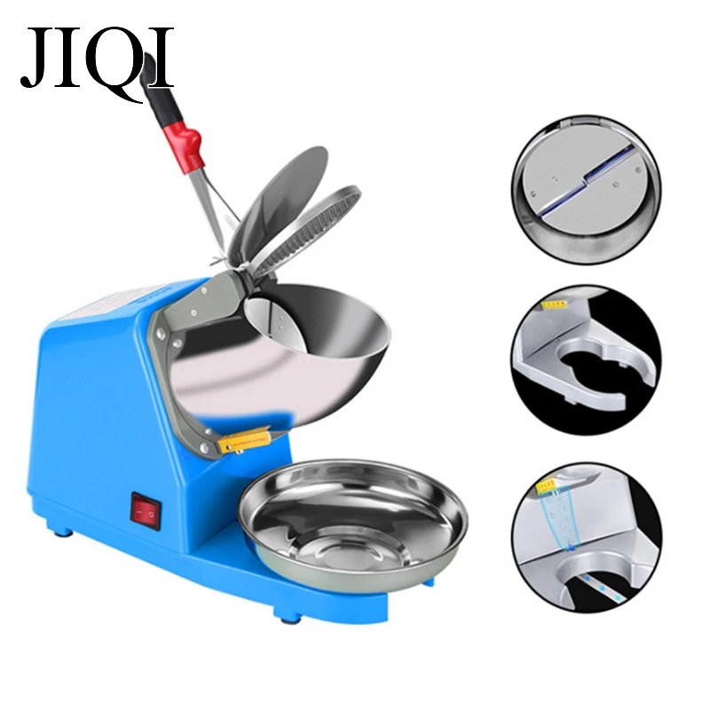 Jiqi 110V/220V Elettrico Tritaghiaccio Frullato Rasoio Cono Di Neve Ice Block Breaking Grinder Macchina Commerciale Ice Slush Sand Maker